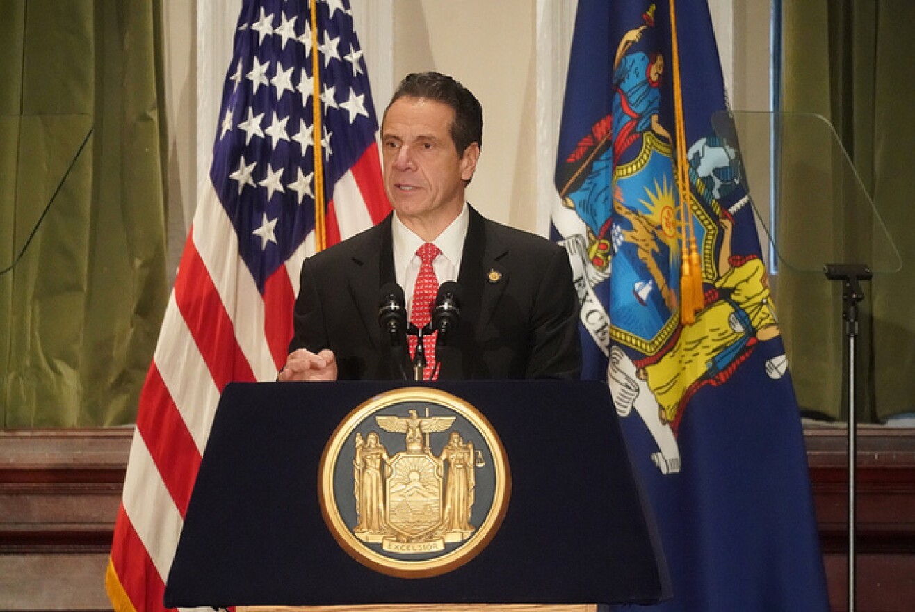 Gov. Andrew Cuomo outlines his 2019 agenda Monday in New York City. 
